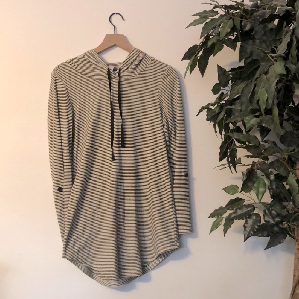 Striped NO BOUNDARIES Long Thin Hoodie